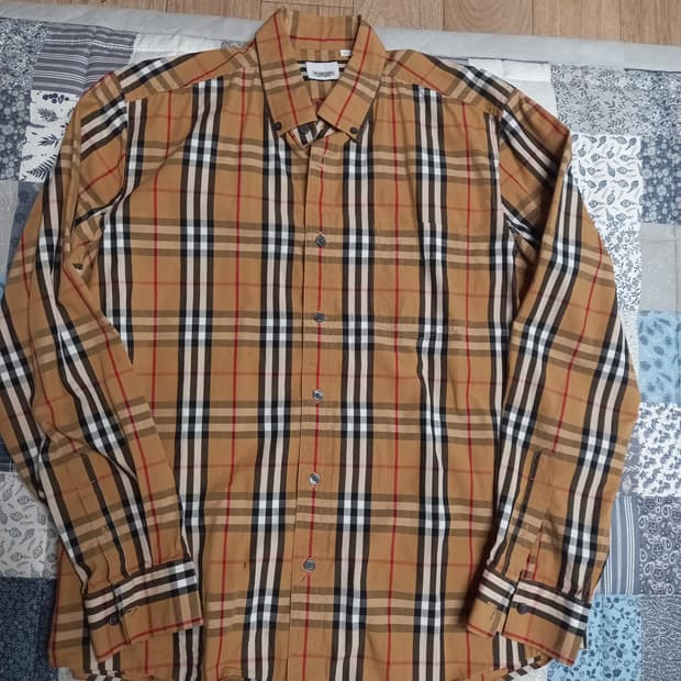 버버리 시그니처 체크 긴팔셔츠  xxl(실용105)