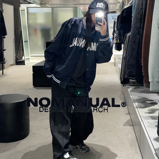 노매뉴얼 바시티자켓 L
