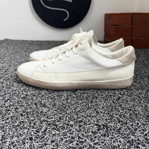 제누이오(GENUIO) 루체 화이트 레더 스니커즈