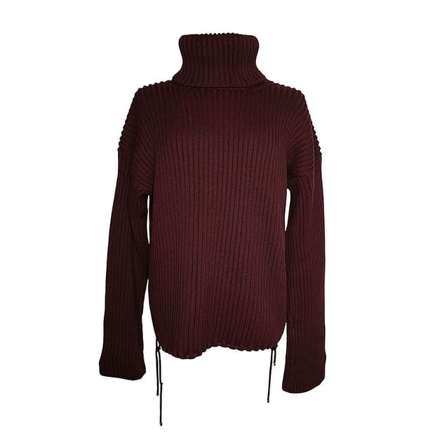 구찌 버건디 순모 터틀넥 니트 상의 77