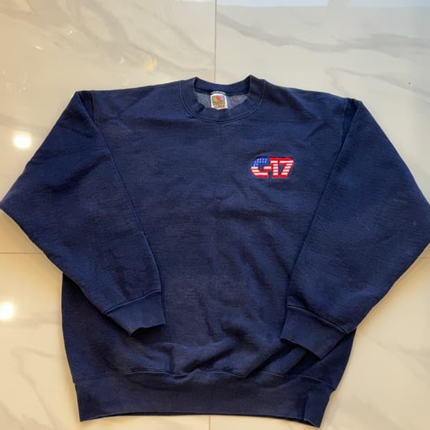 90s빈티지 프룻오브더룸 'G-17' 자수 맨투맨 