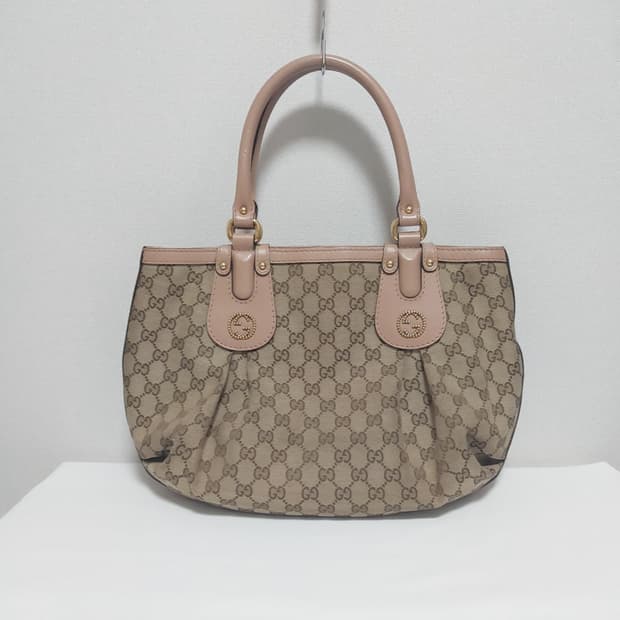구찌 핑크 GG 캔버스 스칼렛 토트백 (정품)