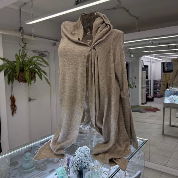 피조물빈티지 knit hood cardigan