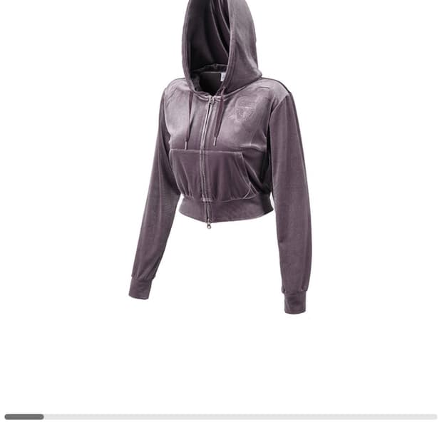 본투윈W DOUBLE B VELVET CROP HOODIR 7 IP-UP