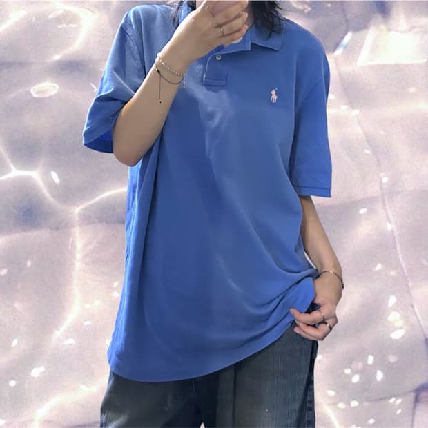 폴로 랄프로렌 신형 큐알 PK 반팔 카라 티셔츠 블루 XL