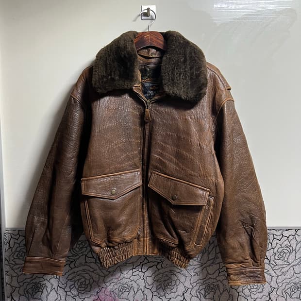 TIME&TIDE FLIGHT 가죽 플라이트 자켓