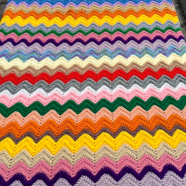 빈티지 소품 USA 크로셰 블랭킷