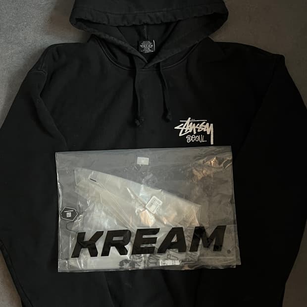 (크림구매) 스투시 서울 스탁 후드티 xl사이즈