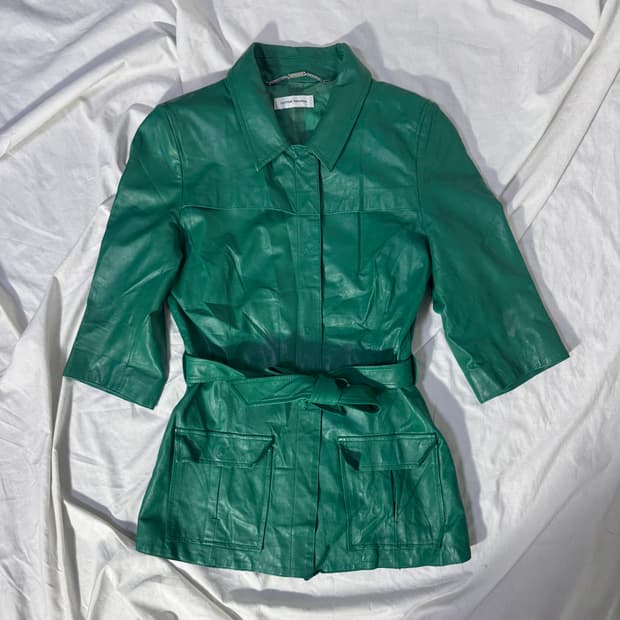 코스튬 내셔널 양가죽 벨티드 자켓 itlay