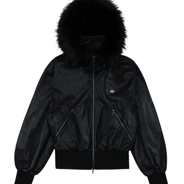 보헤미안서울 파이톤 레더 퍼 후드 집업 퍼자켓 보헴서