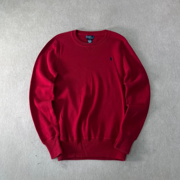 95 폴로랄프로렌 코튼 레드 니트