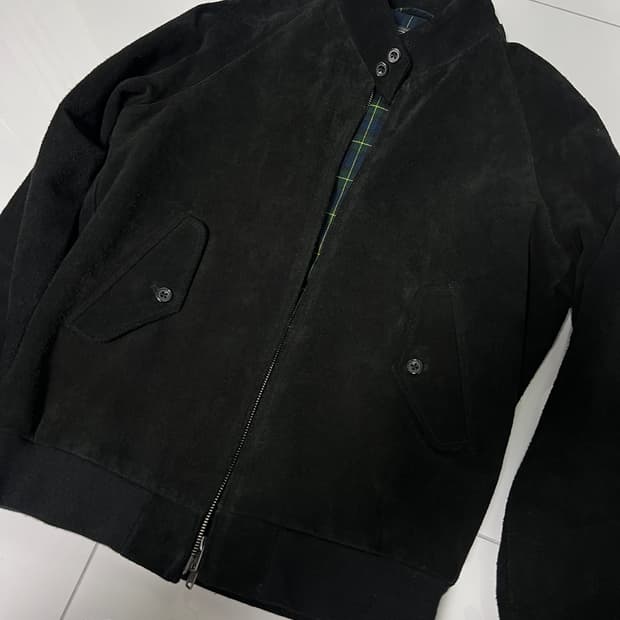 빔즈 플러스 스웨이드 해링턴 자켓 바라쿠타 소가죽 S