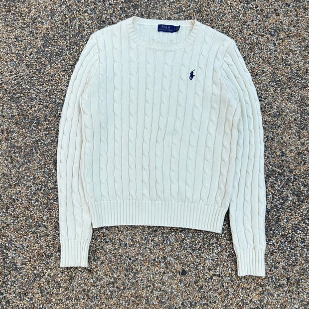 폴로(POLO RalphLauren)아이보리 케이블 니트