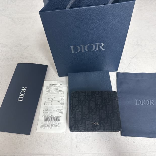 디올 오블리크 반지갑