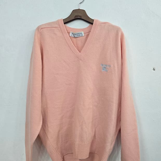 90s 버버리 램스울 니트 made  in SCOTLAND