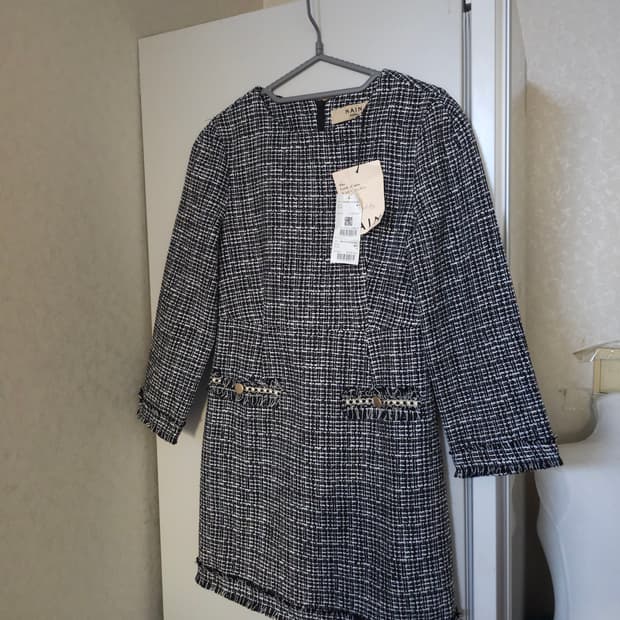 새상품)나인 아뜰리에 트위드 미니원피스