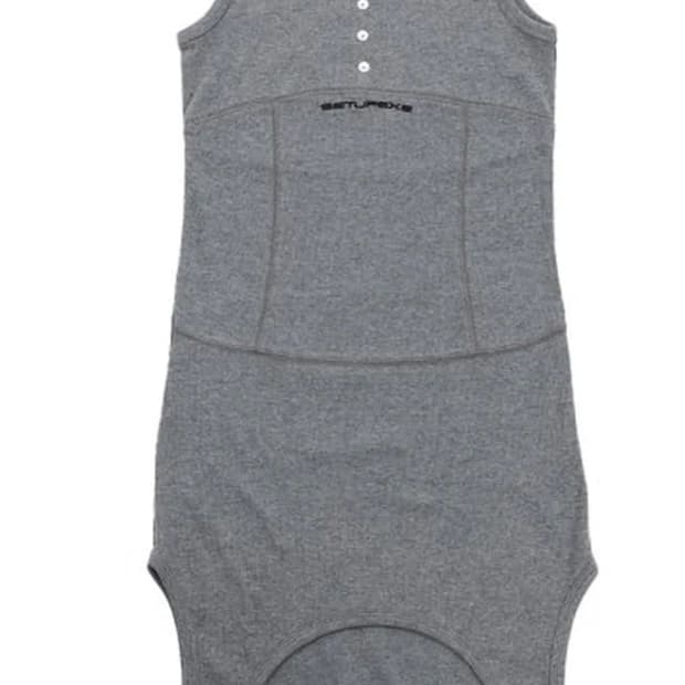 UP DOWN STITCH SLEEVELESS / MELANGE GREY
