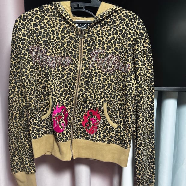 플리즈노팔로우 레오파드 집업