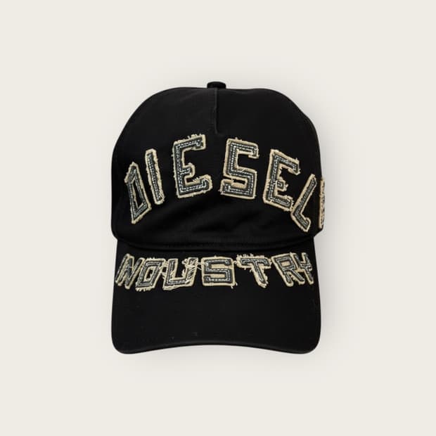 디젤 00AW 인더스트리 자수 데미지 볼캡