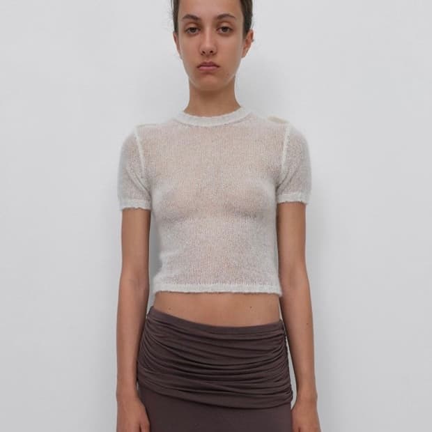 [XS,M,L]기마구아스 Kiss 모헤어 니트/화이트