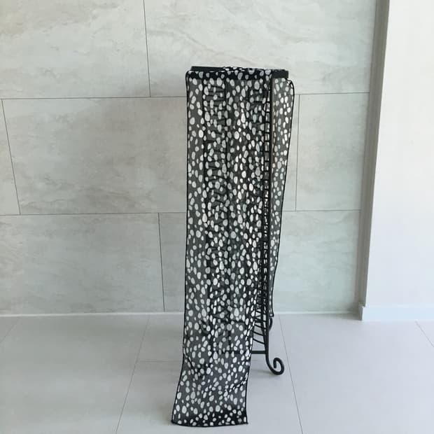 polka dot sheer scarf