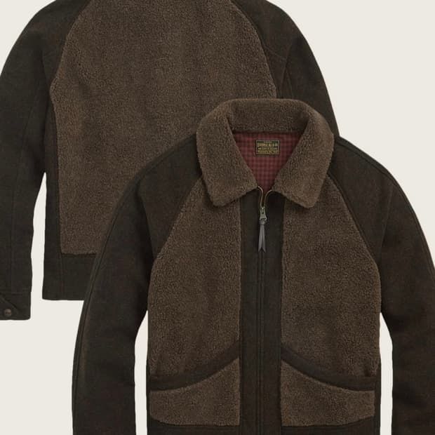 RRL 더블알엘 플리스 그리즐리 자켓 L