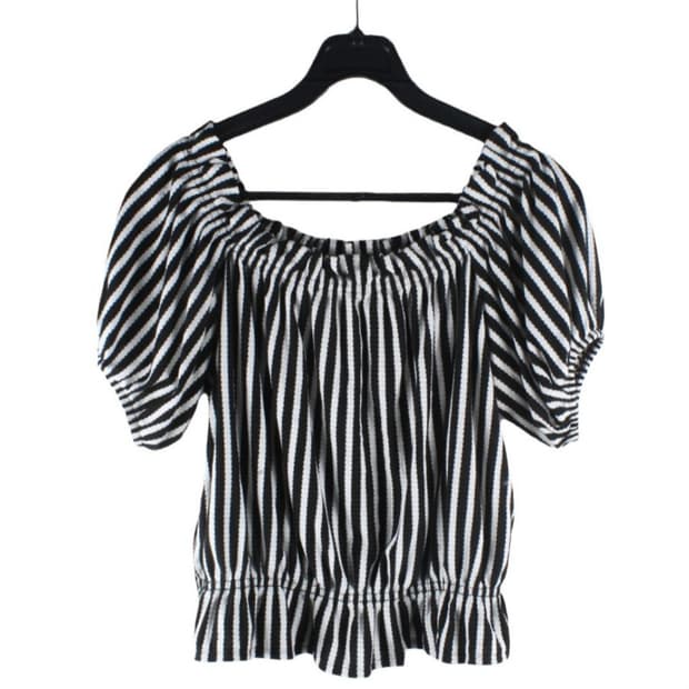 빈티지 흐앤므 스트라이프 블라우스