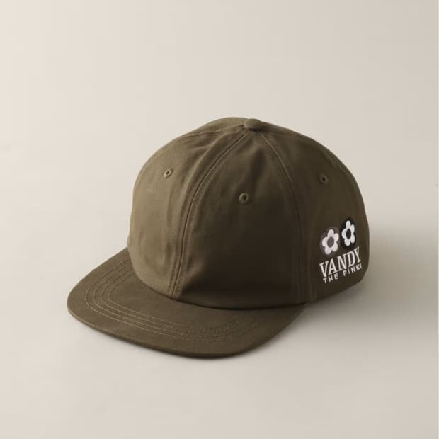 반디더핑크 사이드 로고 트윌 캡 올리브