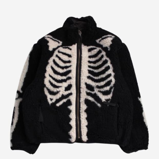 캐피탈 본 패턴 보아 플리스 후리스 리버시블 블루종 5 