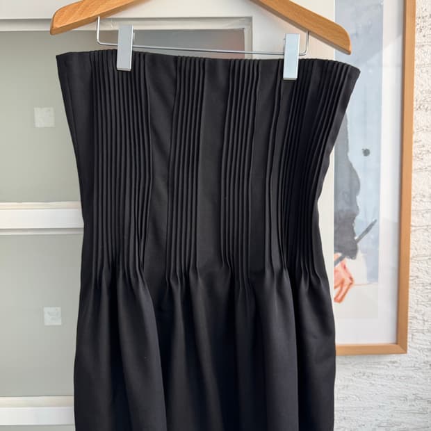 [Nina Ricci] 니나리치 블랙 플리츠 미니 탑 원피스