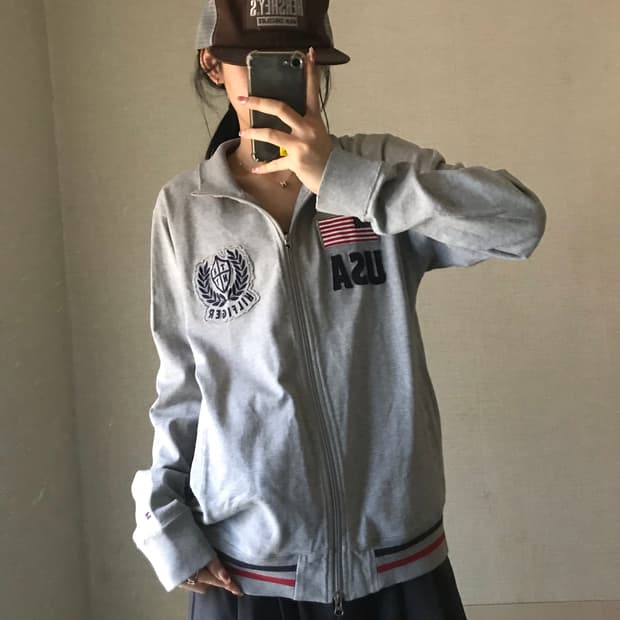 타미힐피거 투웨이 USA 면집업