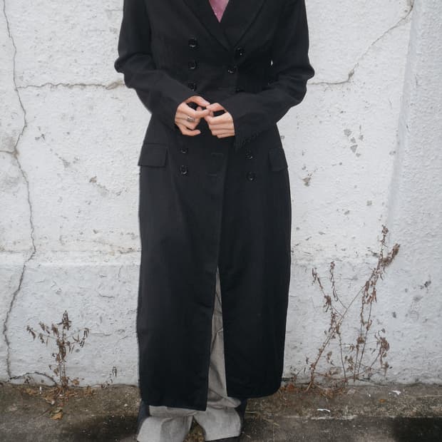 90s 돌체앤가바나 핀스트라이프 롱코트