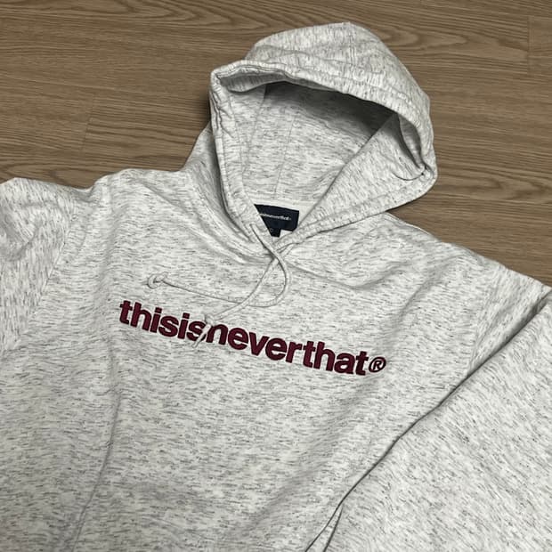 디스이즈네버댓 기모 후드티 애쉬 버건디