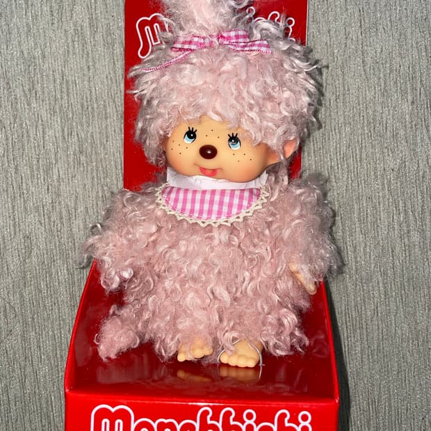 [새상품]신상 모코모코 몬치치 핑크 곱슬 몬치치인형