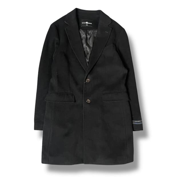 MENEM HOMME 핸드메이드 캐시미어 블렌드 블랙 코트 100