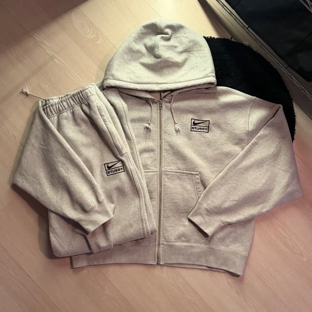 나이키x스투시 그레이 셋업(L)