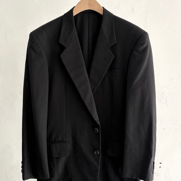 꼼데가르송 옴므 블랙 스트라이프 블레이저