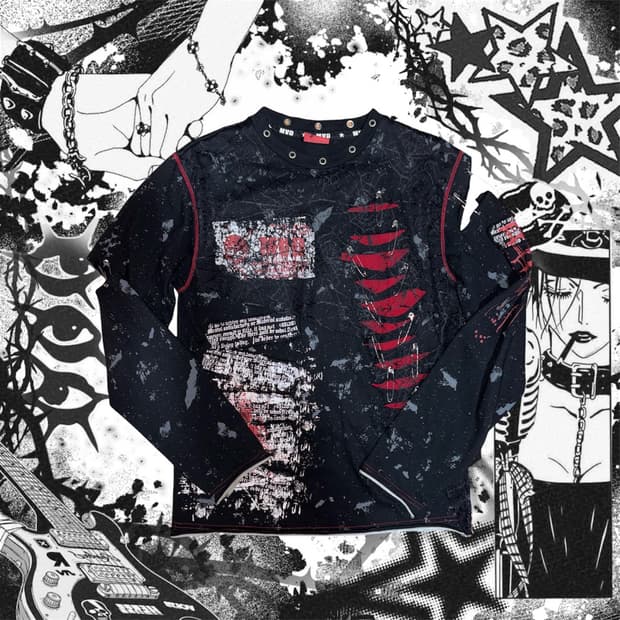 매드펑크 그런지 롱슬리브