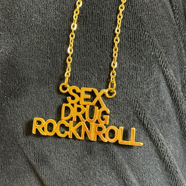 오네갸루 y2k 레터링 골드 목걸이 빈티지 갸루 체인