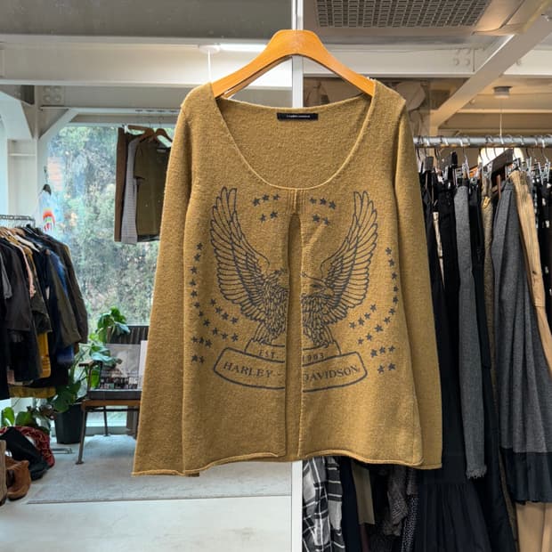 코데즈 컴바인 할리 데이비슨 절개 니트