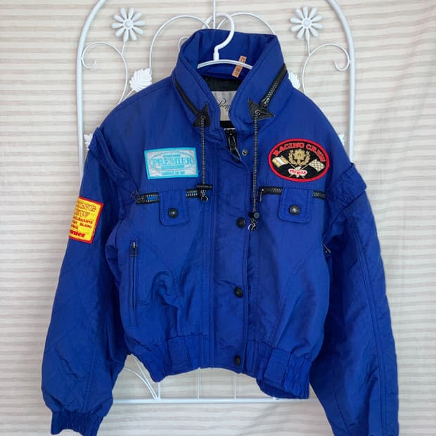 빈티지 블루 와펜 블루종 y2k 스트릿 갸루 펑키 일본빈티지513  fa