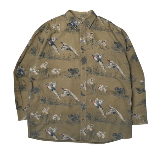 90S 빈티지 헌팅 셔츠 남방 XL N1283