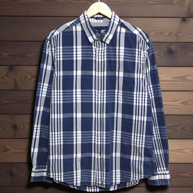 105)Tommy 타미힐피거 체크 셔츠 남방