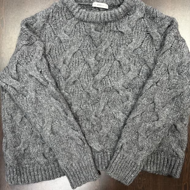 자라 그레이 니트