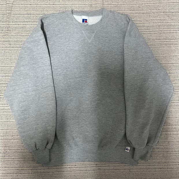 90s 빈티지 러셀 스웻 멜란지 그레이
