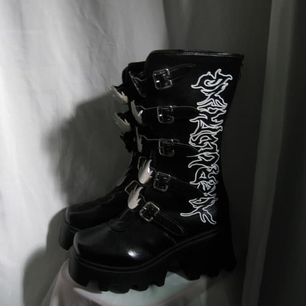 Nier long boots 펑크 부츠 신발