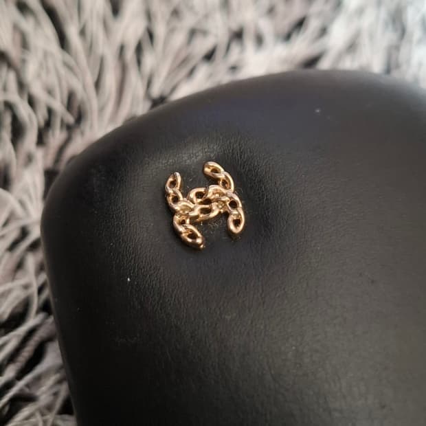 샤넬 안경테 블랙 금장 체인 안경테