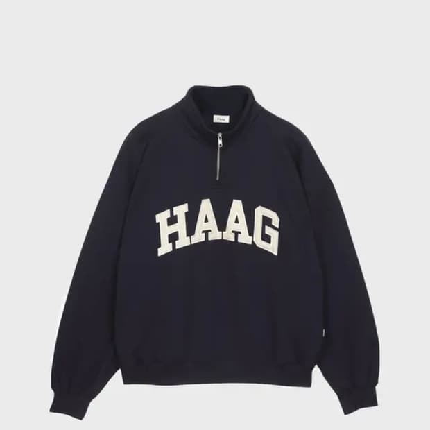 HAAG 하프집업 맨투맨 새상품 헤이그 half zip-up