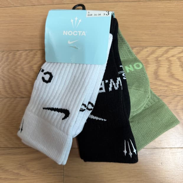 [S] 나이키 x NOCTA 녹타 크루 삭스 양말 멀티컬러 3PACK