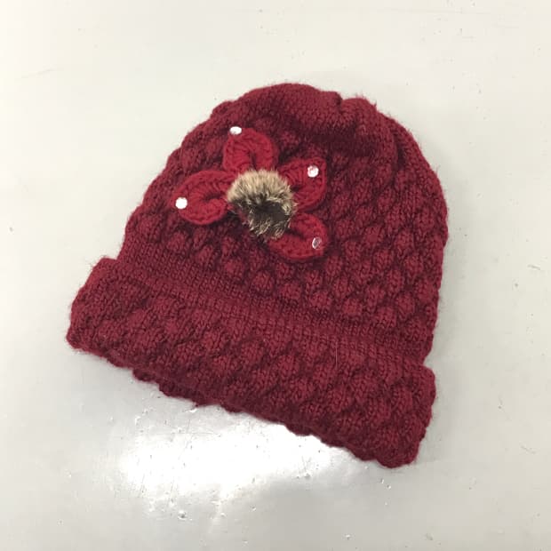 Vintage Burgundy Knit Beanie
